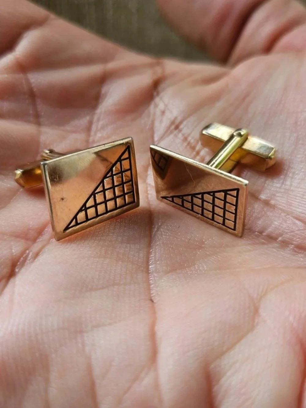 Vintage Swank Men Cuff Links Gold Tone Shirt Cuff Stud Cufflinks Fashion Jewelry